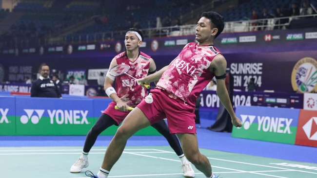 Fajar Alfian/Muhammad Rian Ardianto akan menghadapi Kang Min Hyuk/Seo Seung Jae dalam laga perempat final India Open