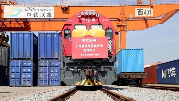 Xi'an sendiri menangani 5351 kereta barang Tiongkok-Eropa pada tahun 2023