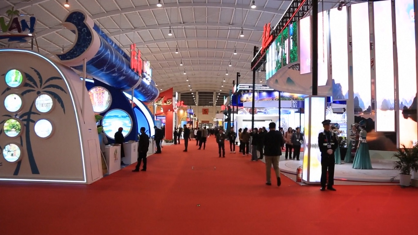 Logo pariwisata nasional baru Tiongkok Nihao China juga memulai debutnya di pameran perjalanan profesional terbesar di Asia