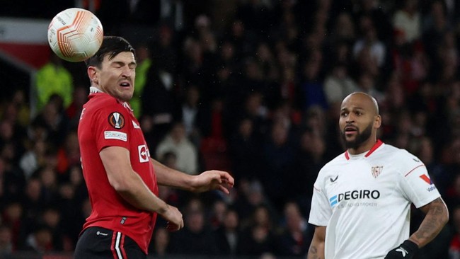 Harry Maguire bisa jadi penentu nasib Manchester United saat melawat ke markas Sevilla pada leg kedua perempat final Liga Europa