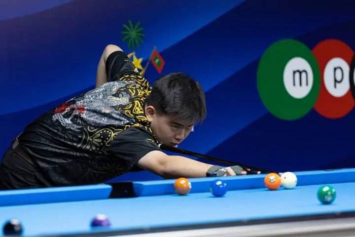 Atlet biliar putra Indonesia Andri berhasil memantapkan diri masuk ke 16 besar dalam turnamen Maldives Open 2023