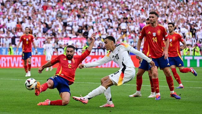 Tiga pemain dipastikan absen pada semifinal Euro 2024 yang mempertemukan Spanyol vs Prancis di Allianz Arena