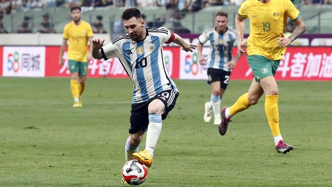 Nama megabintang Lionel Messi masuk dalam manifes penerbangan timnas Argentina dari Beijing