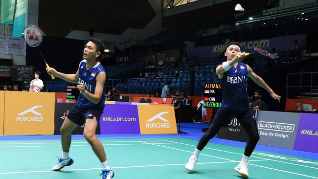 Fajar Alfian/Muhammad Rian Ardianto kalah dari Kang Min Hyuk/Seo Seung Jae pada babak pertama Malaysia Masters 2023 di Axiata Arena