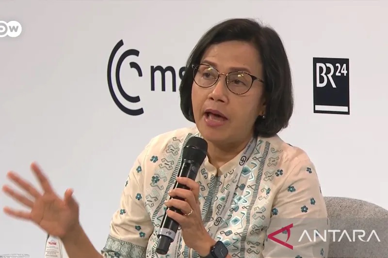 Dalam acara Munich Security Conference bertajuk Power Shifts: Geopolitics of the Green Transation secara daring di Jakarta pada Sabtu(18/2) Sri Mulyani mengatakan Perubahan iklim merupakan pertaruhan publik global