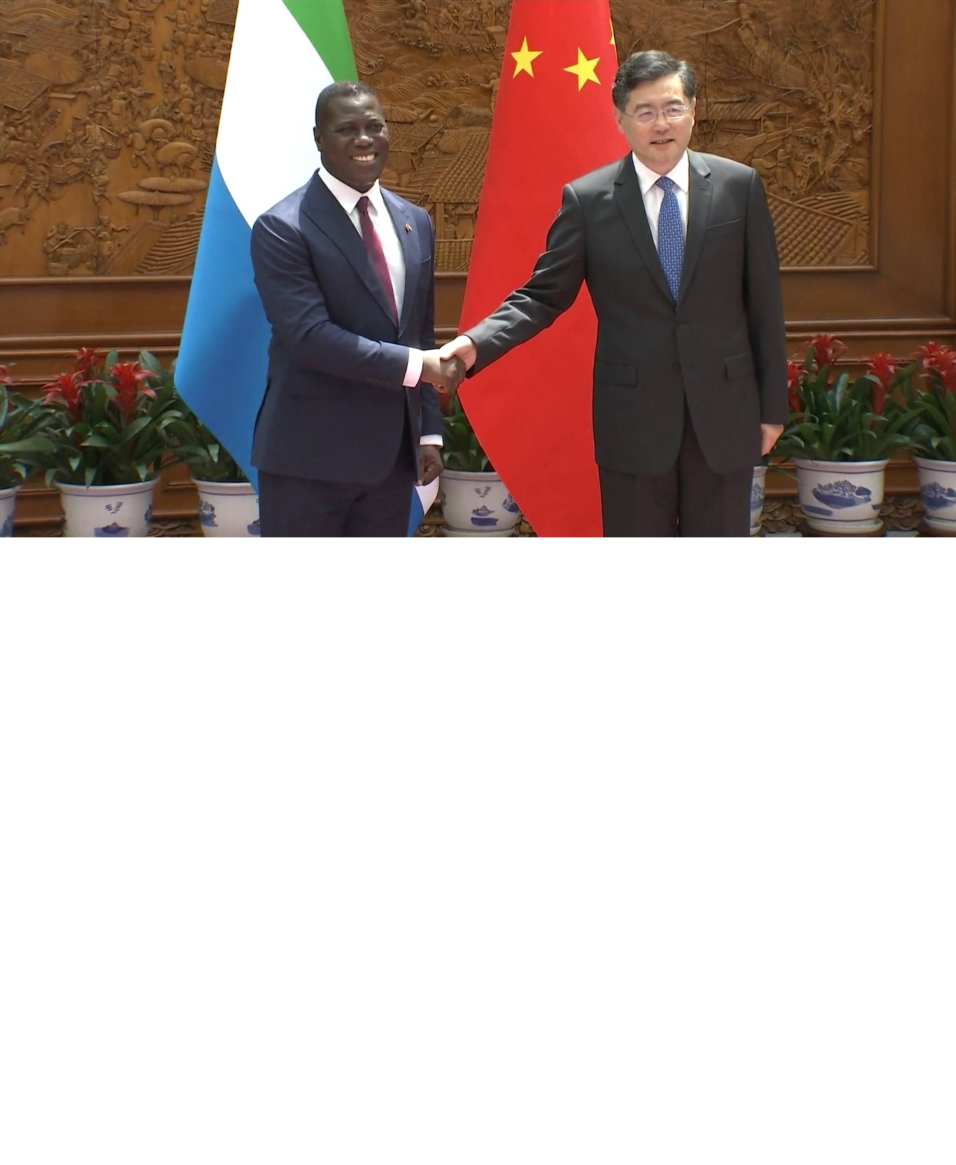 Qin Gang membuat pernyataan tersebut selama pembicaraannya dengan Menteri Luar Negeri Sierra Leone