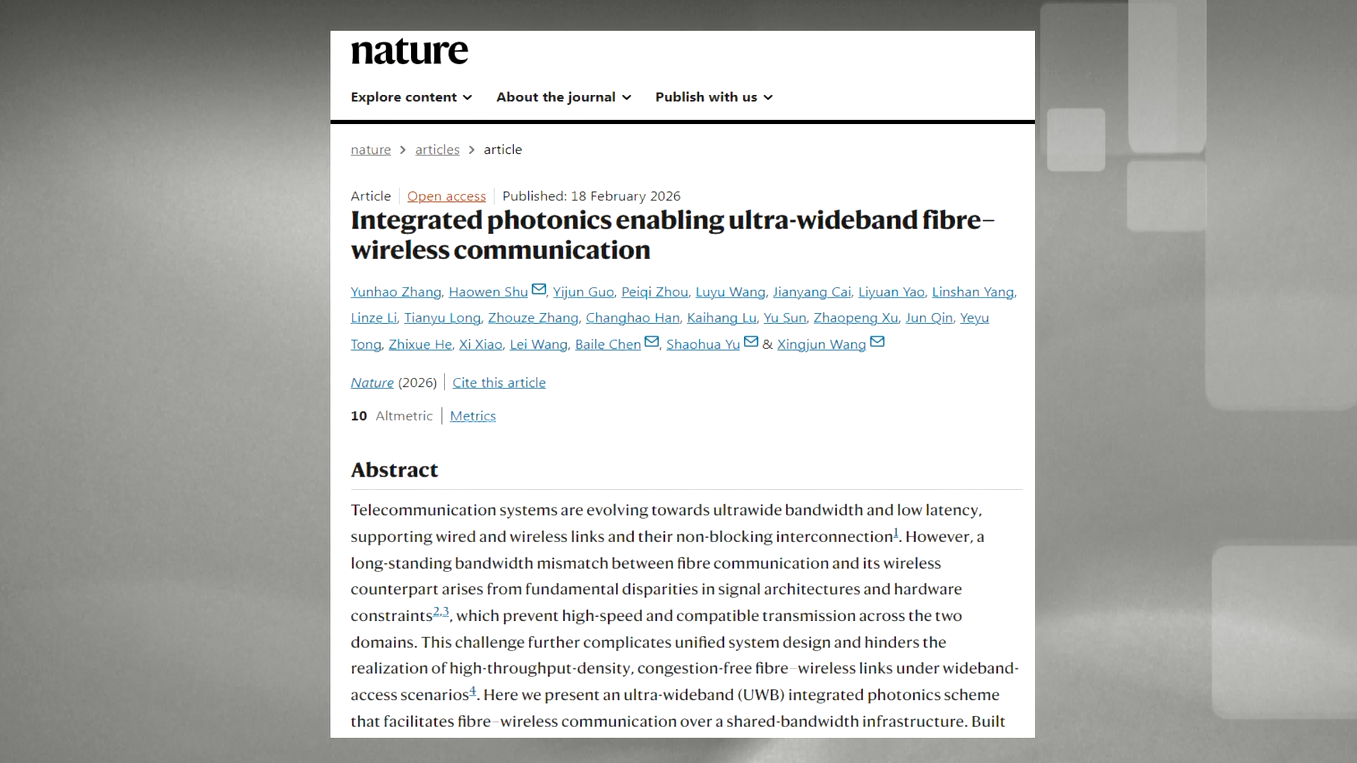 Ilmuwan Tiongkok Membuat Terobosan dalam Komunikasi Optik dan Teknologi 6G