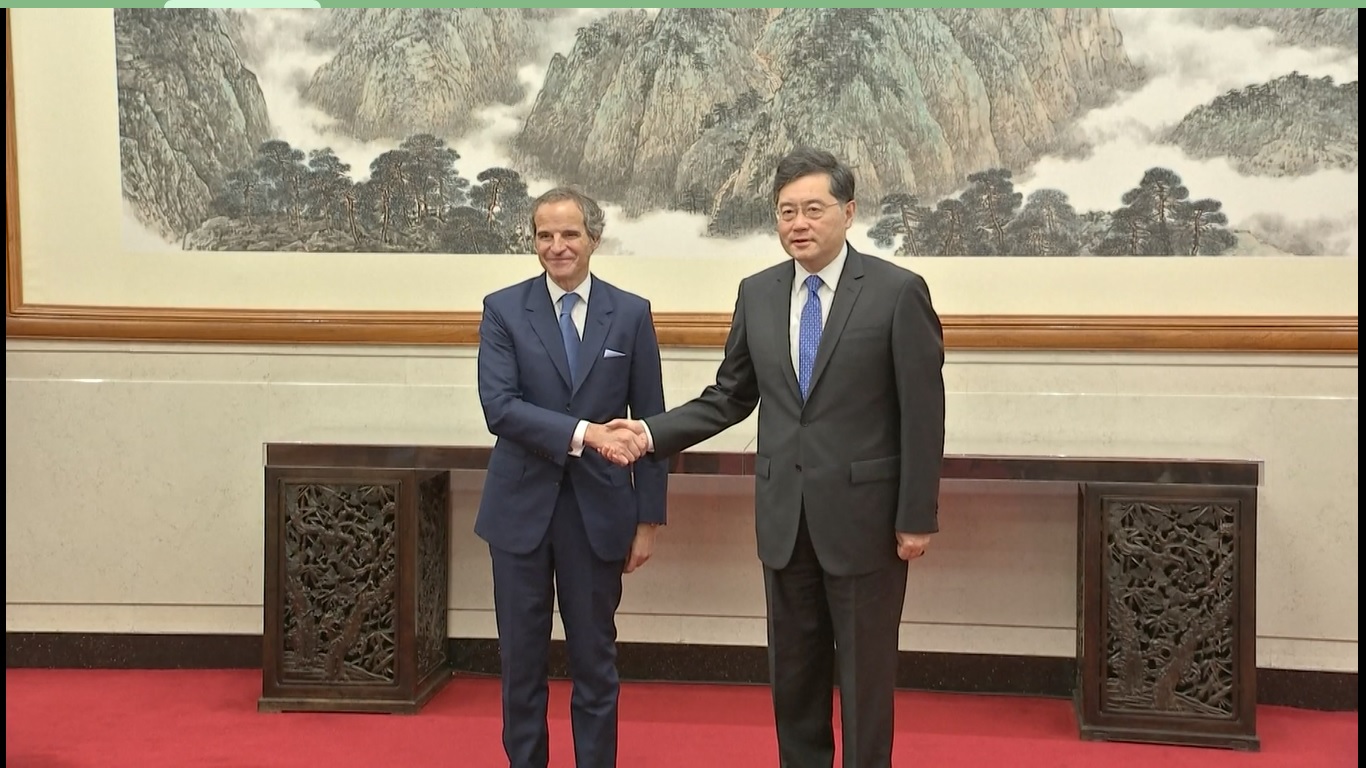 Menlu Qin Gang mengatakan bahwa negaranya berkomitmen untuk menegakkan rezim non-proliferasi nuklir internasional berdasarkan Perjanjian Non-Proliferasi Senjata Nuklir