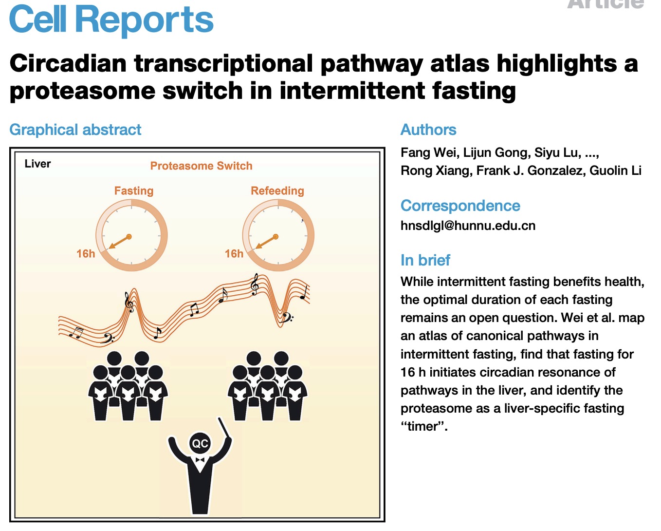 Sebuah tim peneliti Tiongkok telah menemukan bahwa rencana puasa intermiten 16 jam dapat memberi manfaat paling besar bagi kesehatan