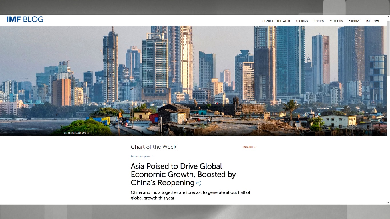 Proyeksi ini menjadikannya yang paling dinamis dari wilayah utama dunia pada tahun 2023