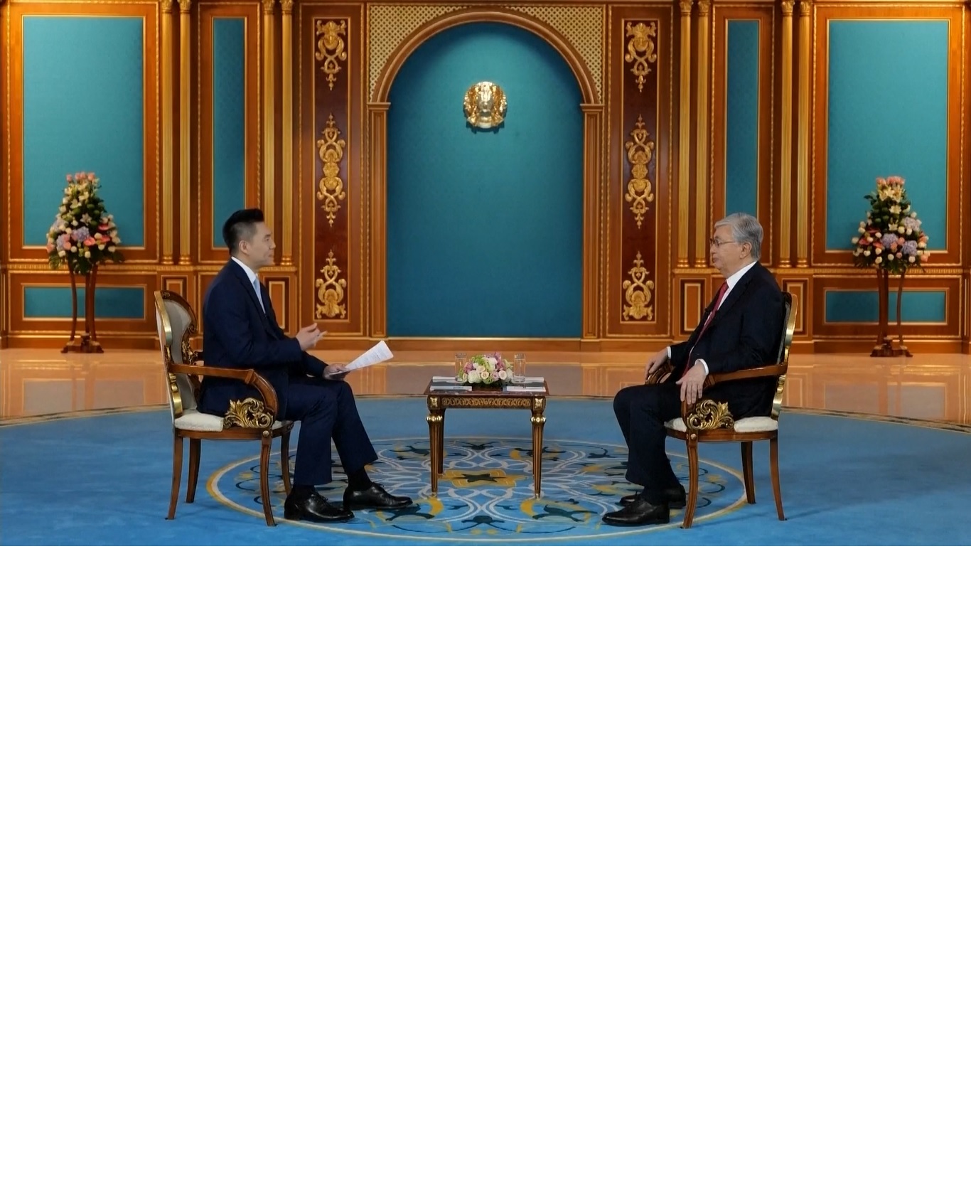 Dalam wawancara eksklusif dengan China Global Television Network (CGTN) di Astana