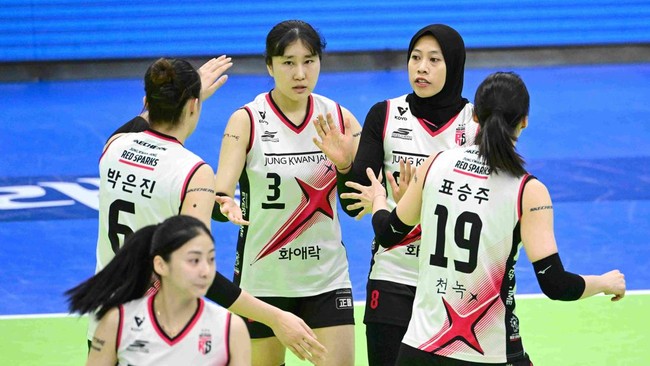 Red Sparks akan menghadapi Pink Spiders pada game ketiga final Liga Voli Korea