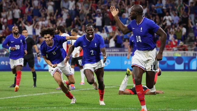 Timnas Prancis U-23 mengalahkan Mesir dalam laga semifinal cabang olahraga sepak bola Olimpiade 2024 di Stadion Lyon