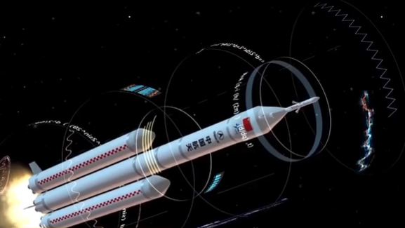 Roket baru yang dikembangkan Tiongkok memiliki tinggi  90 meter danmampu mengangkat beban  27 ton muatan ke orbit bulan