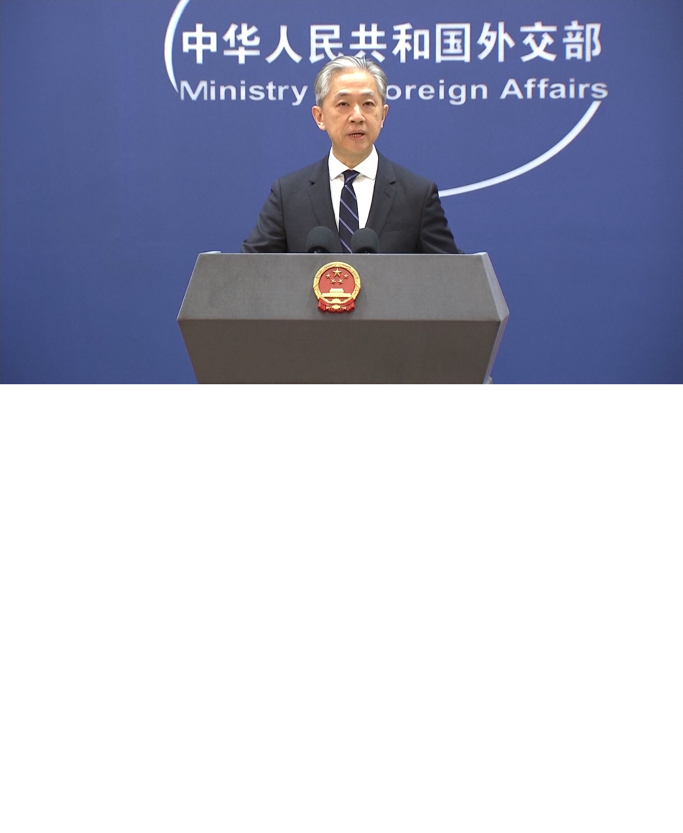 Wang membuat pernyataan tersebut pada jumpa pers reguler ketika menjawab pertanyaan tentang pernyataan Menteri Luar Negeri AS