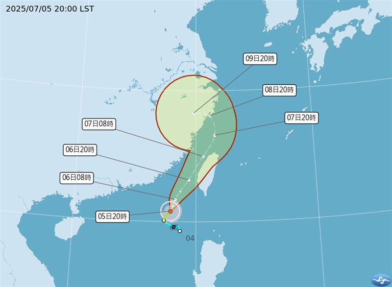 Taiwan Keluarkan Peringatan Darat untuk Badai Tropis Danas