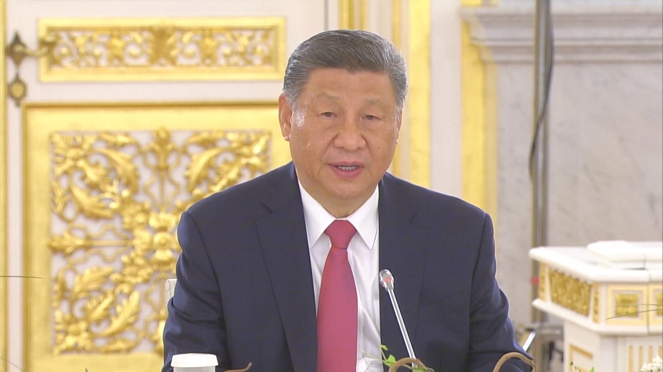 Saat mengadakan pembicaraan dengan Putin di Kremlin pada hari Kamis (8/5)