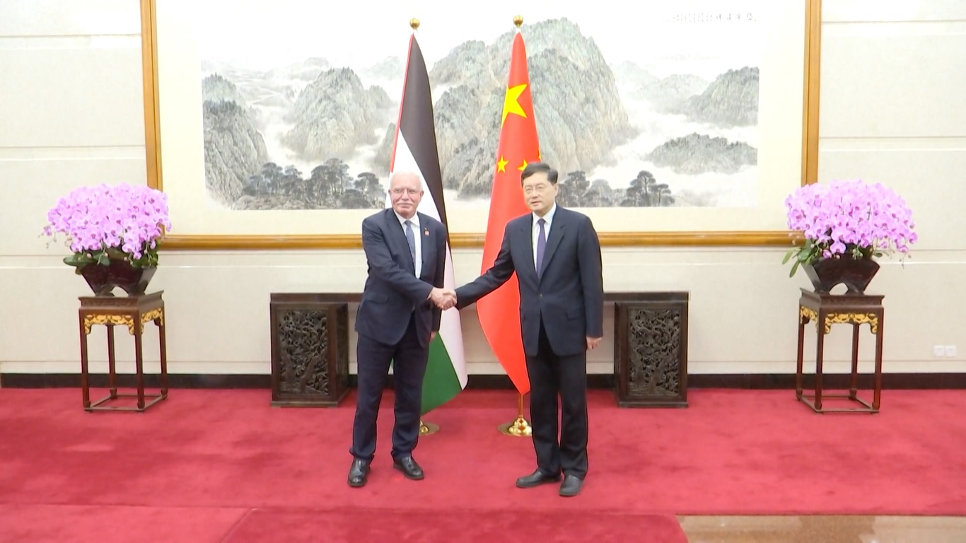 Al-Maliki menemani Presiden Palestina