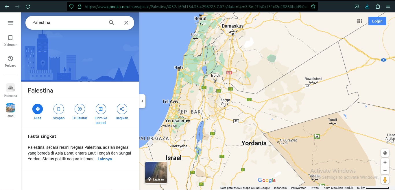 Jika Google Maps ogah tampilkan Palestina