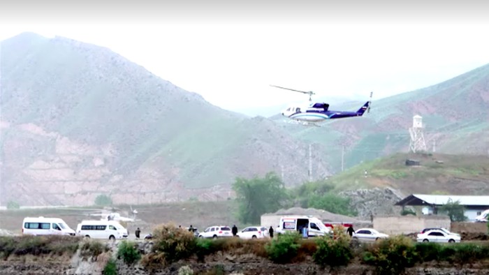Laporan mengenai jatuhnya helikopter dalam konvoi presiden Iran