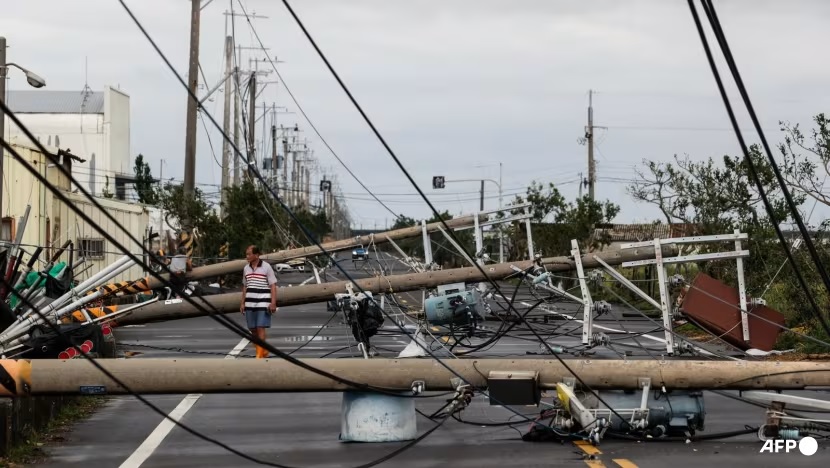 Topan Danas Melanda Taiwan, 2 Orang Tewas dan Melukai Lebih Dari 300 Orang