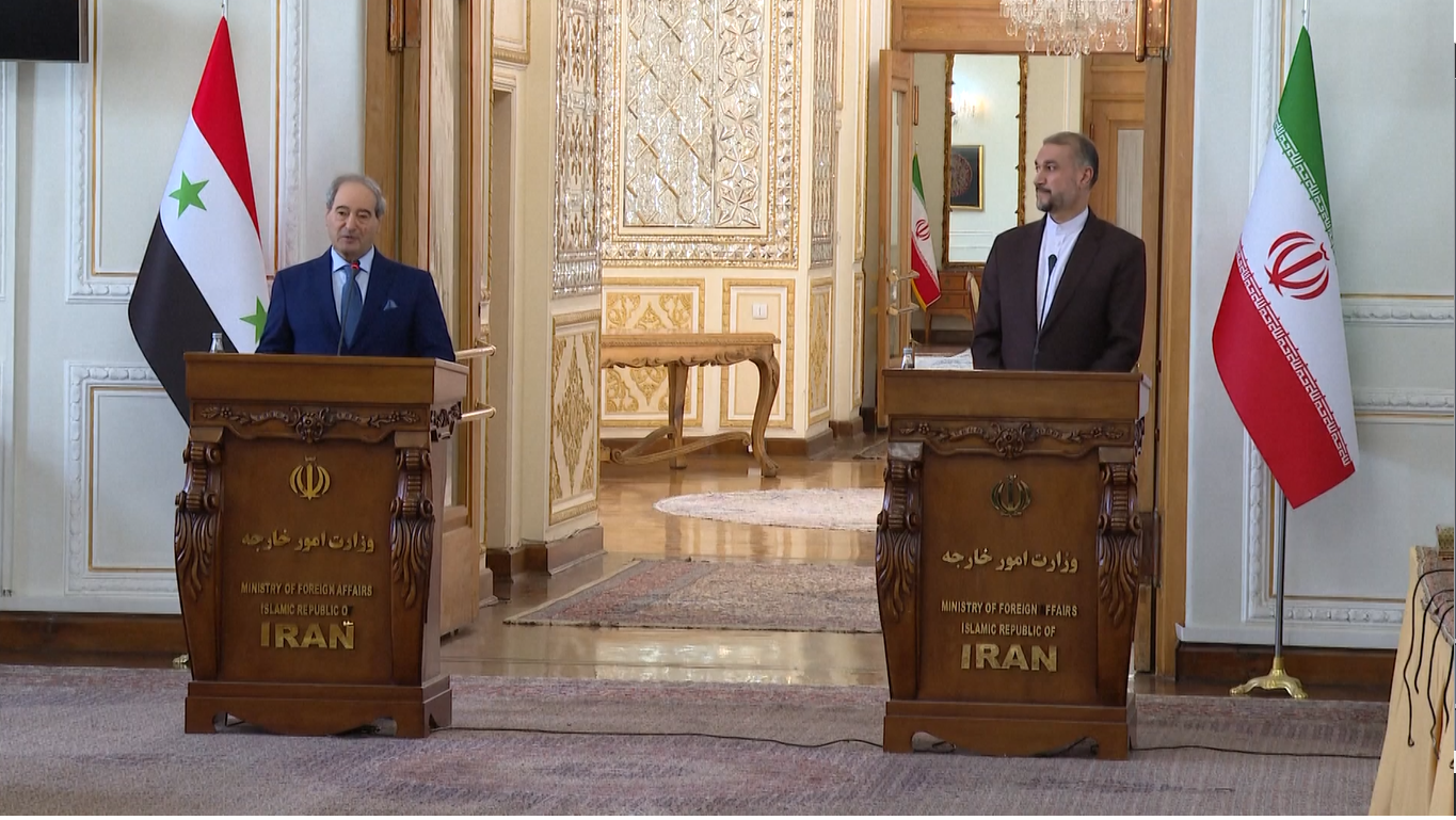 Menteri Luar Negeri Iran dan Suriah pada hari Senin (31/07/2023)