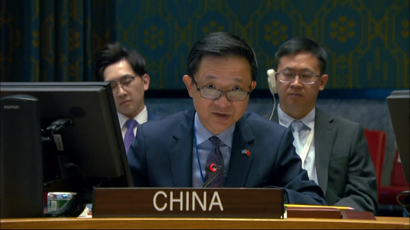 Berbicara di pertemuan Dewan Keamanan Perserikatan Bangsa-Bangsa