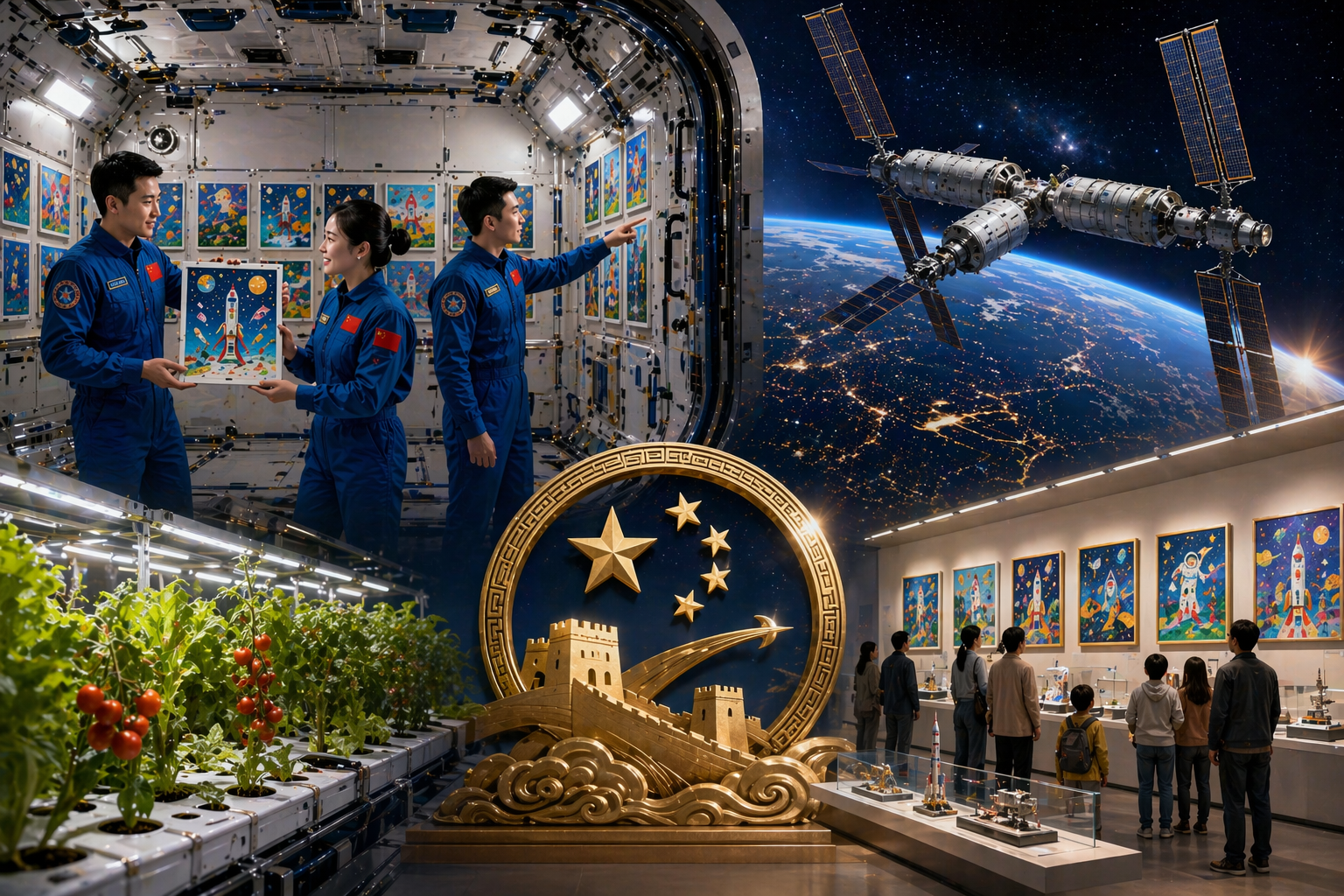 Opini: AS & Barat Makin Ketinggalan? Tiongkok Sukses Buat Pameran Seni di Orbit hingga Pertanian Luar Angkasa