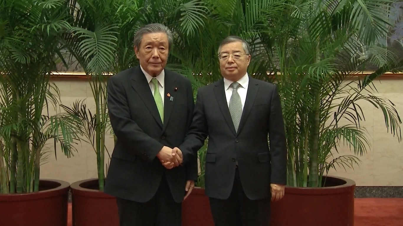 Li Shulei menyambut delegasi Jepang ke Tiongkok untuk menghadiri pertemuan pembicaraan partai penguasa Tiongkok-Jepang