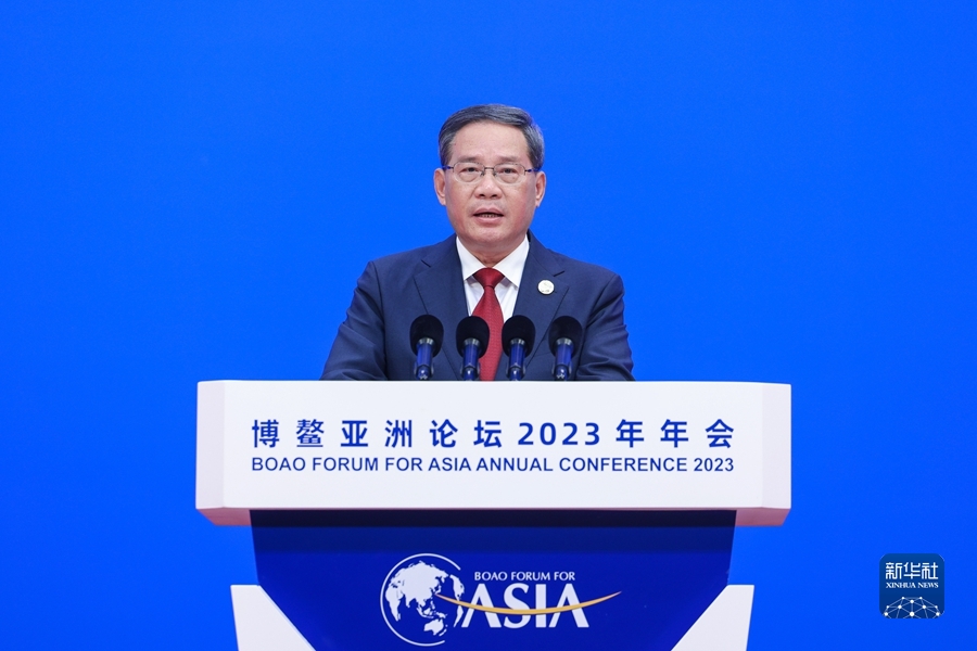 Perdana Menteri Tiongkok Li Qiang pada hari Kamis  (30/3) menghadiri upacara pembukaan konferensi tahunan Forum Asia Boao 2023