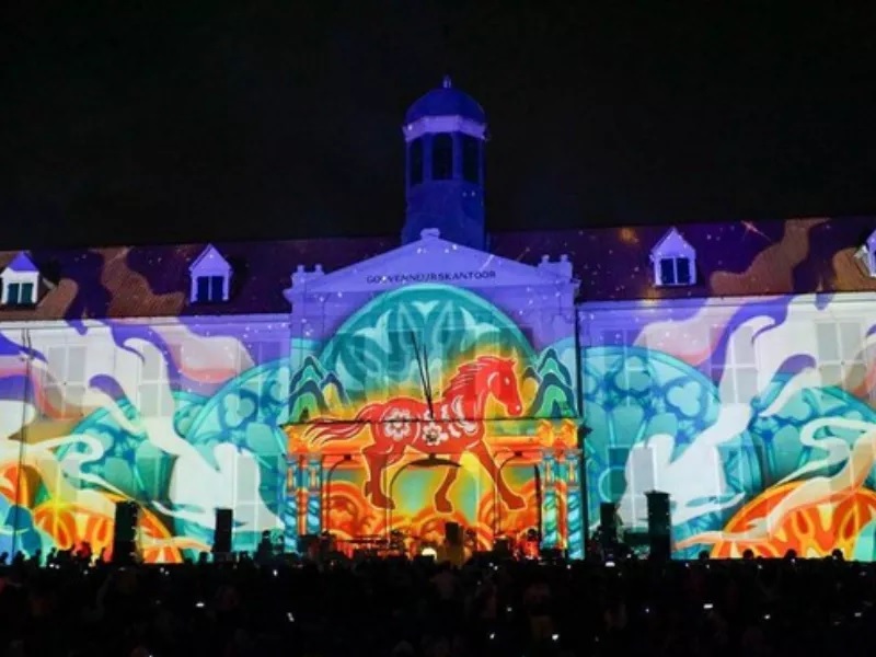 Jakarta Light Festival Imlek 2026 di Kota Tua, Video Mapping Spektakuler Jadi Magnet Utama