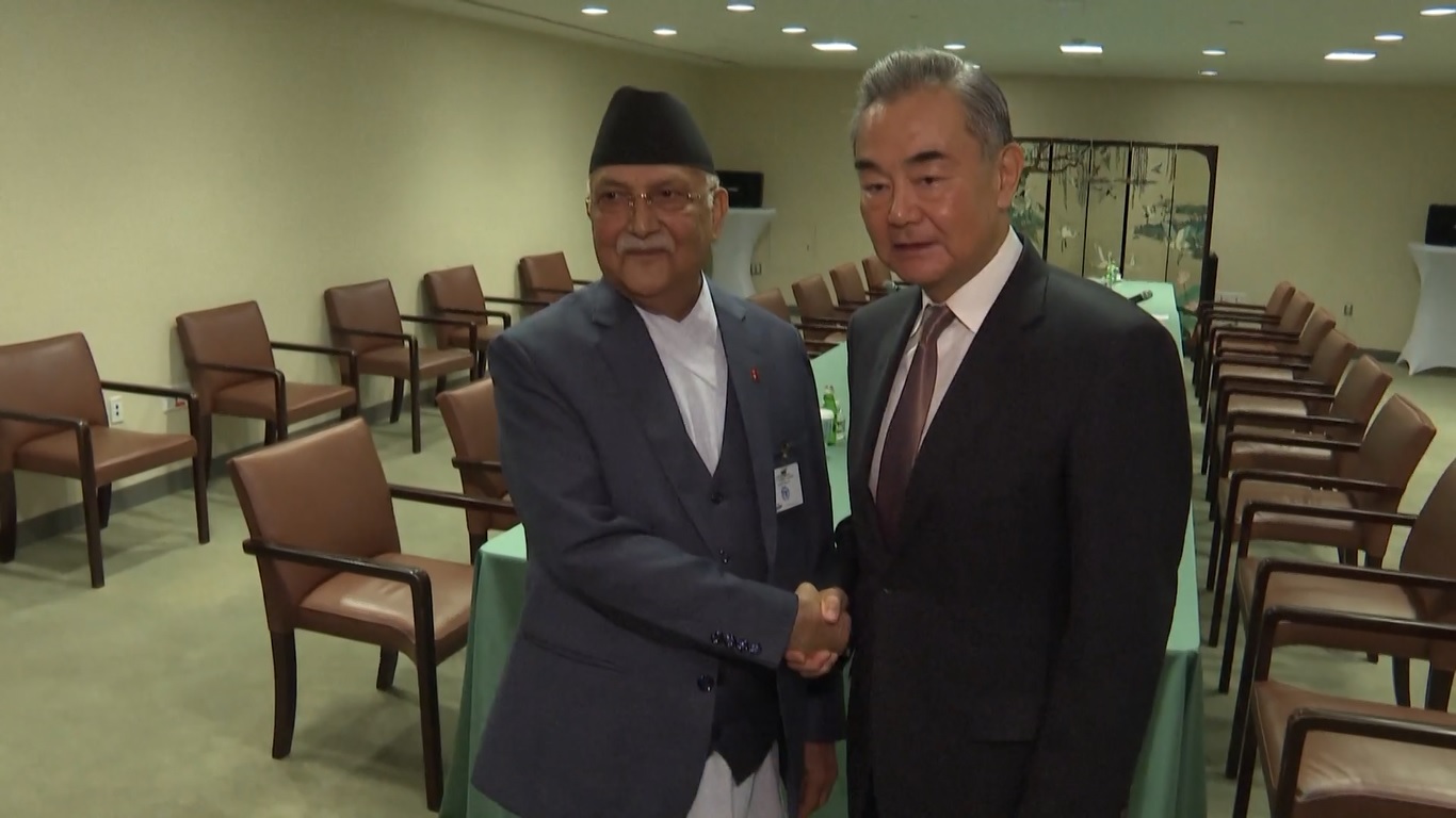 Wang menyampaikan pernyataan tersebut pada pertemuan dengan Perdana Menteri Nepal