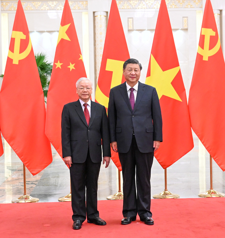 Pertemuan Sekjen Komite Sentral Partai Komunis Vietnam (PKV) Nguyễn Phú Trọng  mencerminkan perhatian besar Xi Jinping pada persahabatan yang sudah dijalin sejak lama antara Tiongkok-Vietnam