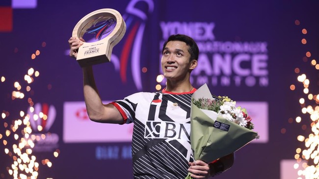 Jonatan Christie bersyukur berhasil menjuarai French Open 2023 di saat banyak orang yang meragukan kualitasnya di bulutangkis