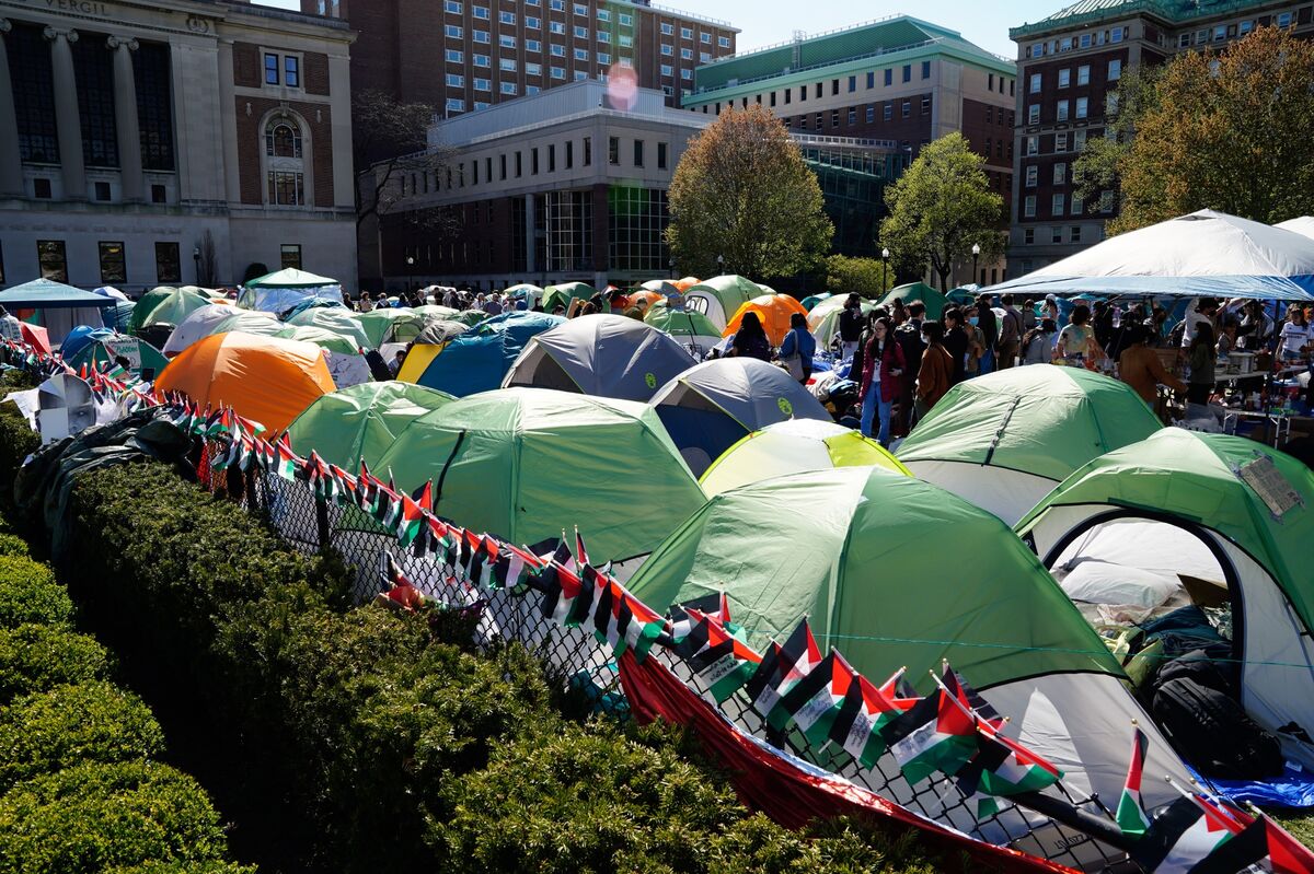 Perkemahan mahasiswa pro-Gaza di Universitas Columbia di New York