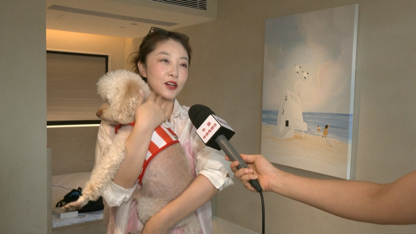 Di salah satu hotel yang ramah hewan peliharaan