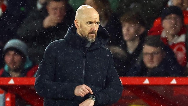 Erik Ten Hag menyalahkan banyaknya pemain Manchester United yang cedera setelah kembali menelan kekalahan saat melawan Nottingham Forest di Stadion City Ground