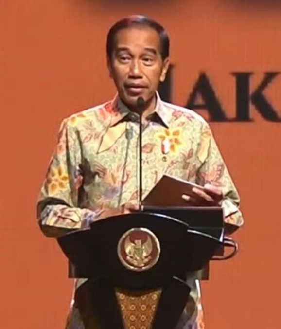 Presiden Joko Widodo (Jokowi) berpesan agar momen Pemilu 2024 disambut dengan riang gembira