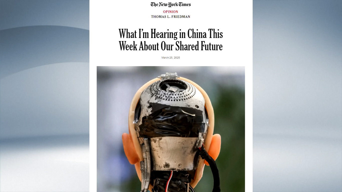 Thomas L Friedman menghadiri Forum Pembangunan Tiongkok 2025 yang diadakan pada tanggal 23 dan 24 Maret 2025 di Beijing